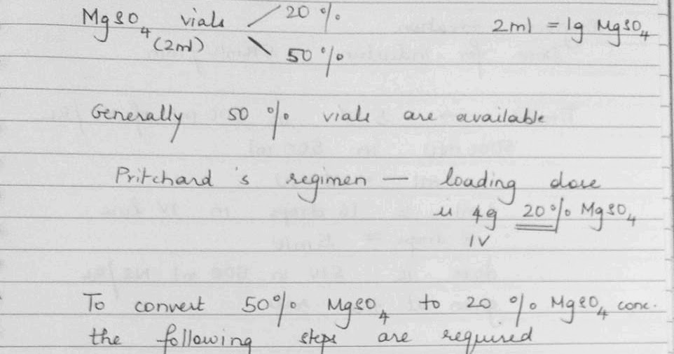 Medicowesome Magnesium sulphate in management of preeclampsia (dosing)