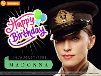 beautiful celeb madonna louise ciccone in police cap