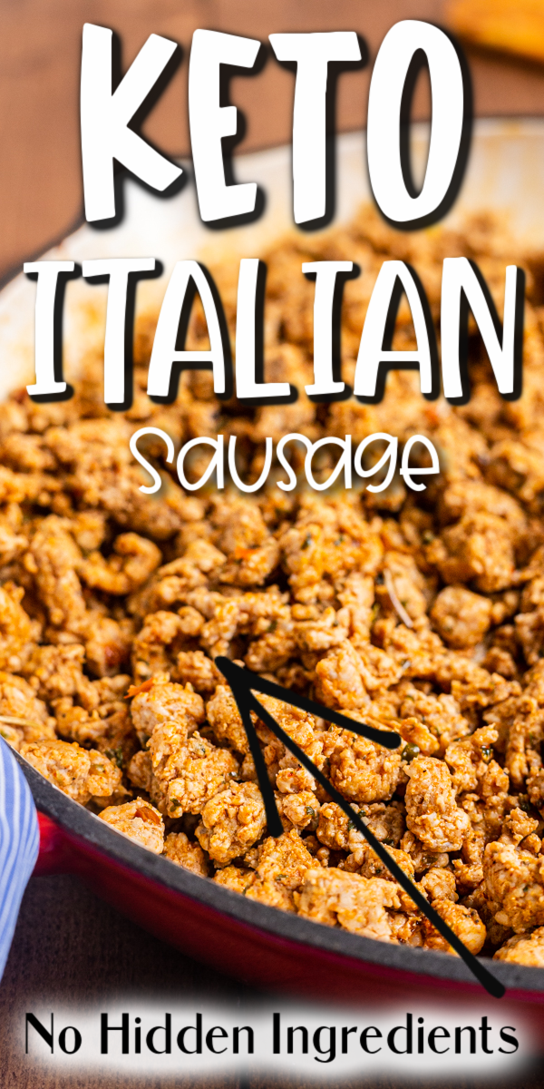 Keto Italian Sausage - This keto Italian sausage recipe is gluten-free, sugar-free, and is made with ingredients you probably already have in your kitchen!  #keto #Lowcarb #glutenfree #sugarfree #italian #sausage #diy #homemade #easy #pork #recipe #chicken #beef #turkey