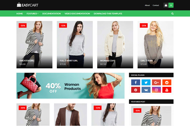EasyCart - Responsive Blogger Template