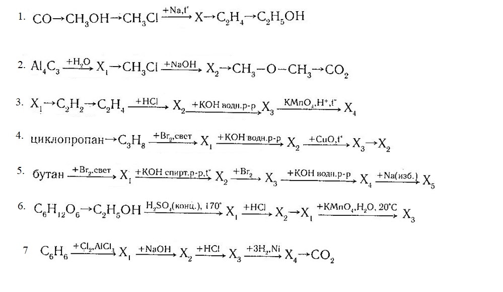 решу егэ химия цепочки