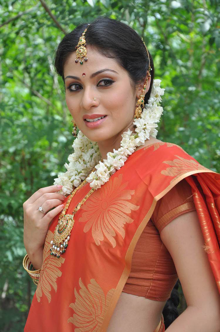 Actress Sada Very Cute And Hot In Red Saree Latest Photo Gallery ~ World Actress Photos