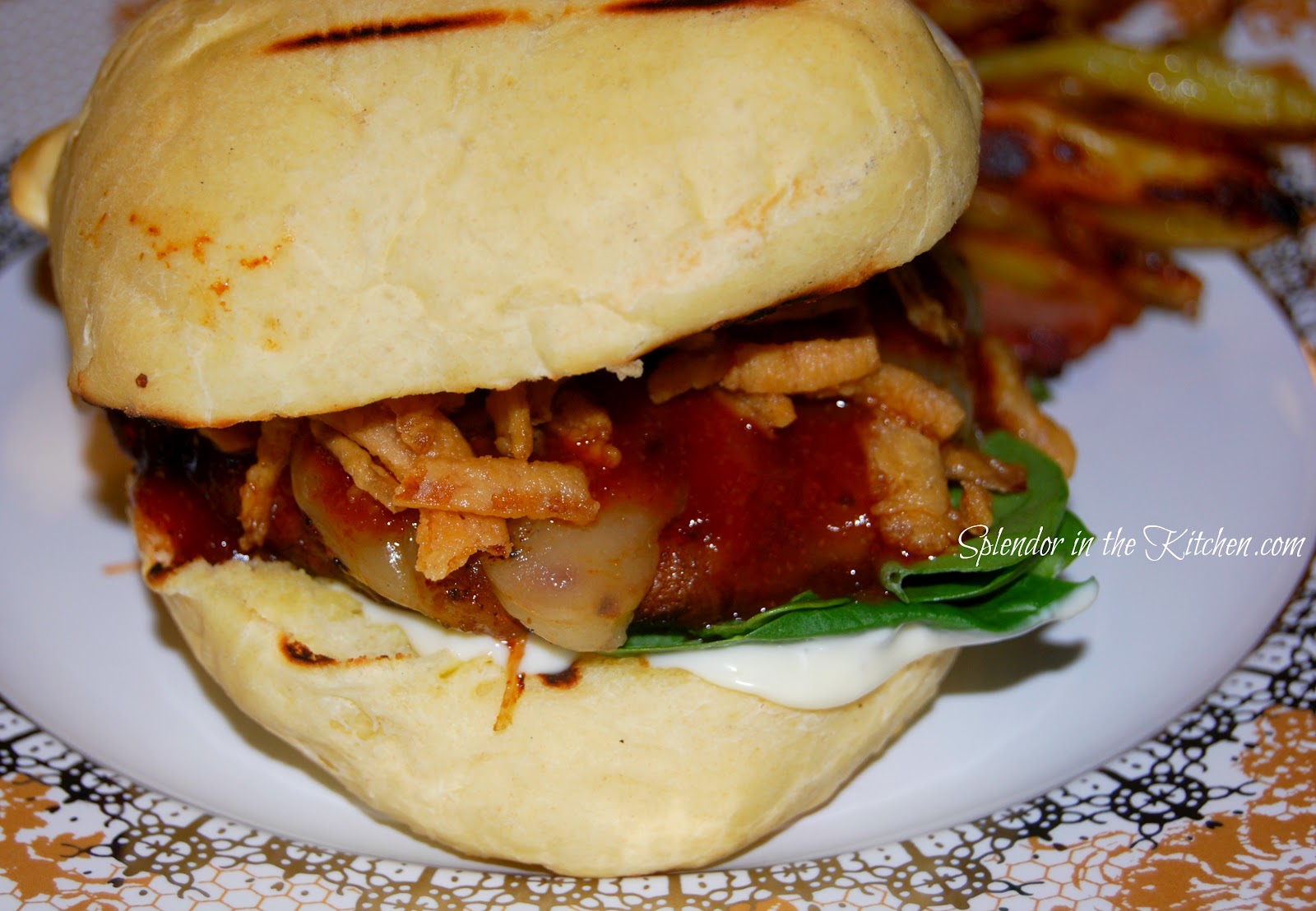 Splendor in the Kitchen: Bbq Portabella Mushroom Burger