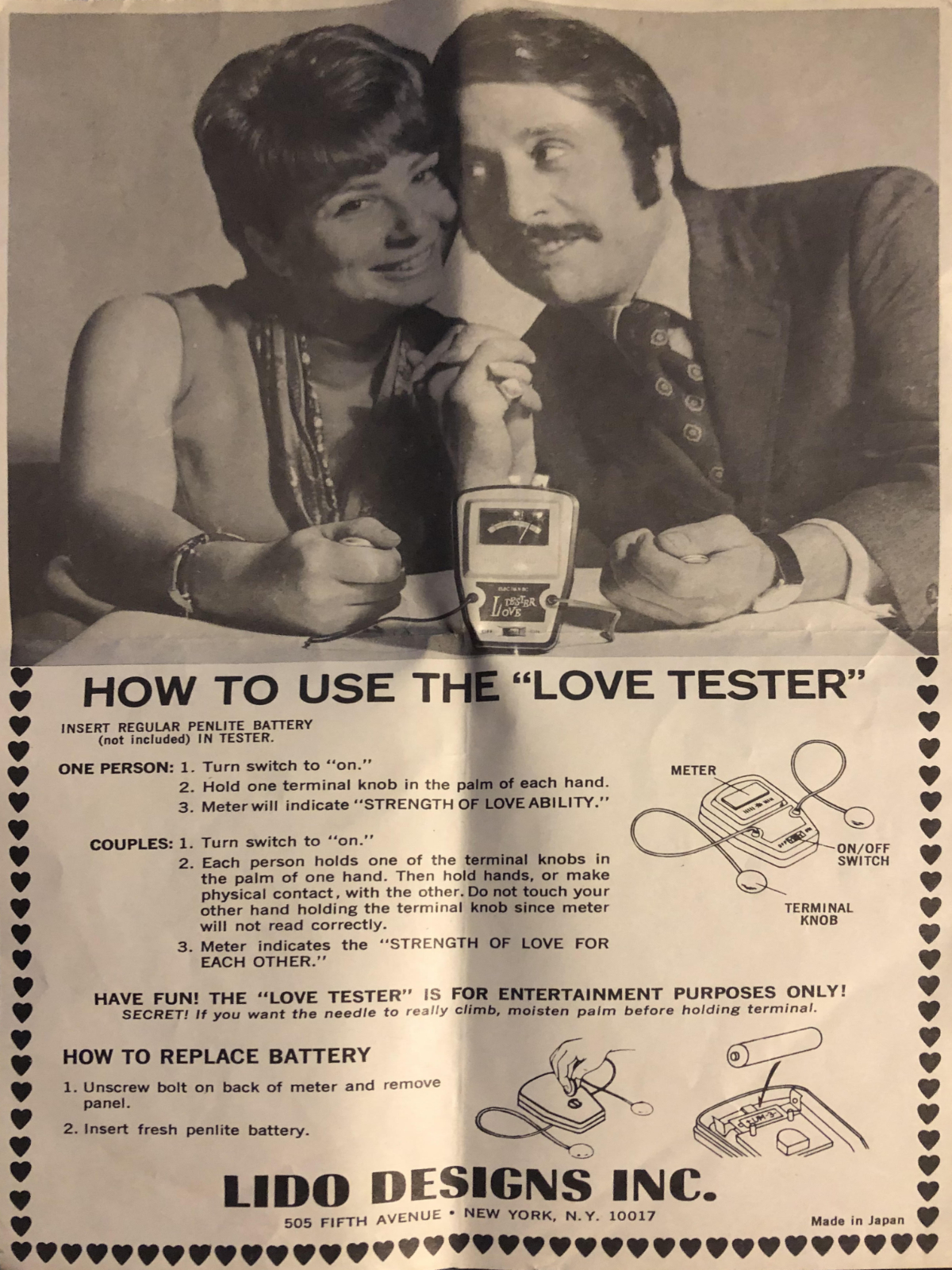 1969 Nintendo Electronic Love Tester (ラブテスター) – Nintendo