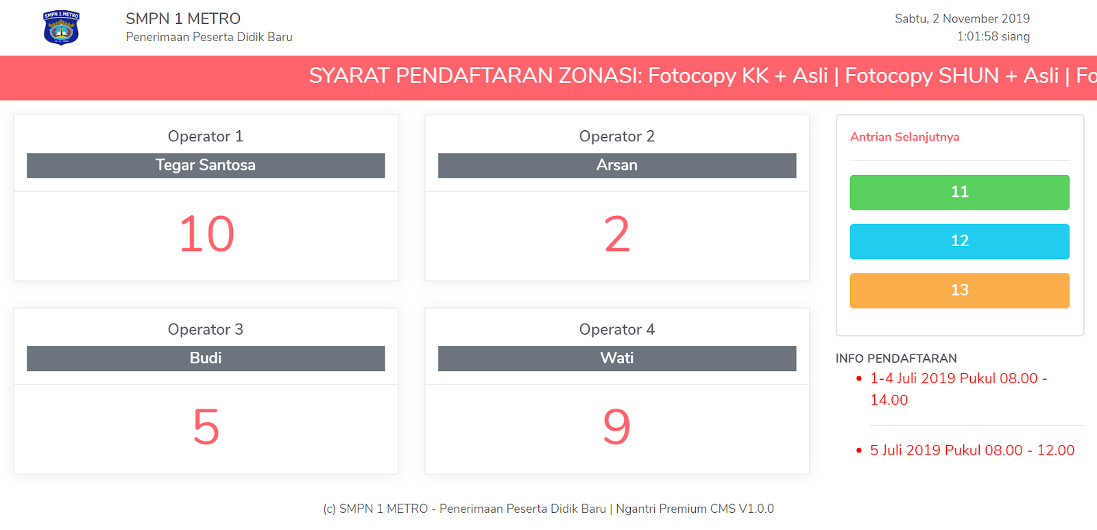 Aplikasi Antrian Berbasis Web Gratis