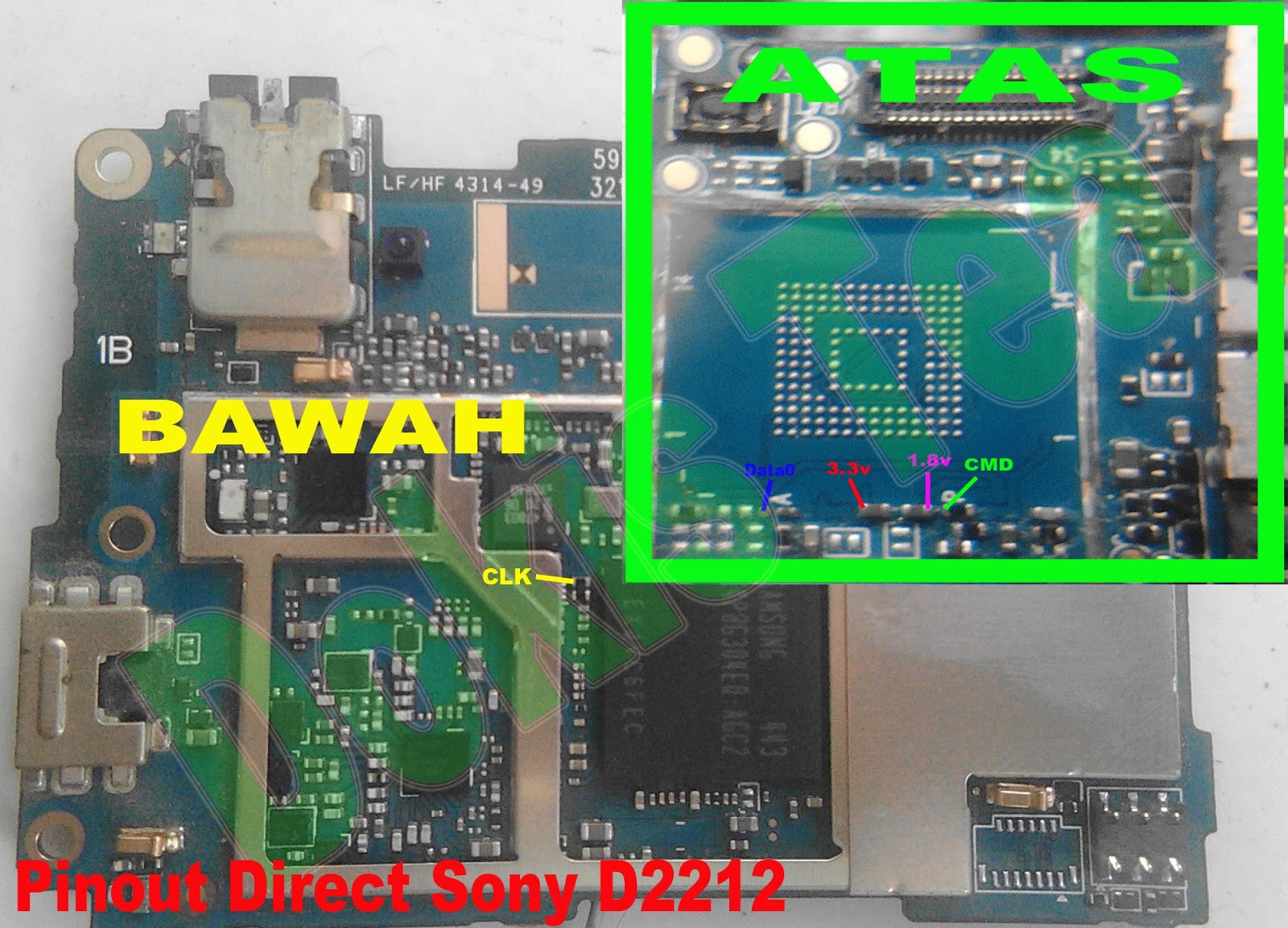 PINOUT DIRECT EMMC SONY VIA UFI BOX - DROIDUNBRICK