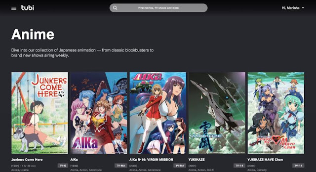 Tubi TV Situs Streaming Anime - Tubi TV