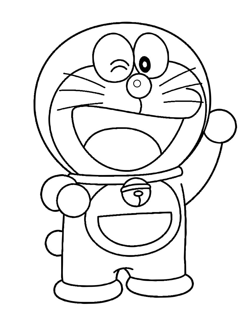 10 Sketsa Gambar Mewarnai Doraemon Anak Paud Tk Sd