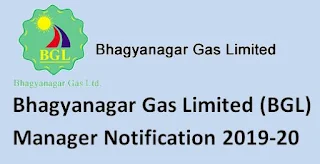 Bhagyanagar Gas Limited (BGL) Manager Notification 2019-20