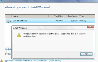 cara mengatasi windows cannot be installed on drive2