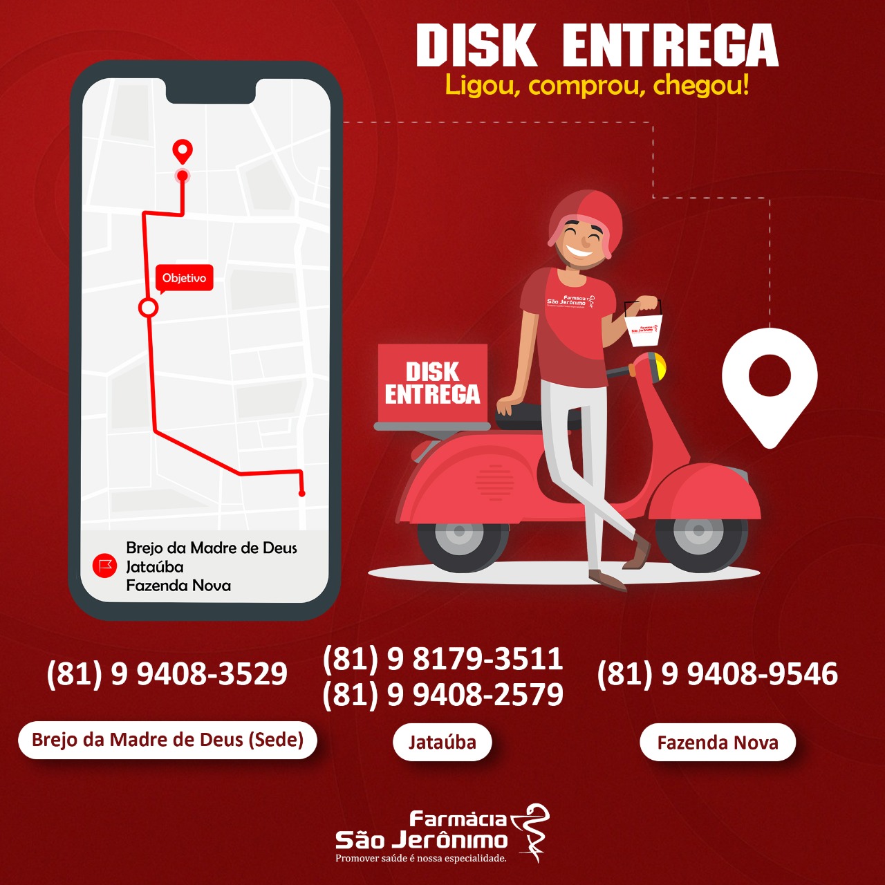 Estação Notícias: Disk Entrega Farmácia São Jerônimo