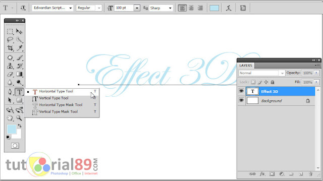 Cara mudah membuat tulisan 3 Dimensi di Photoshop