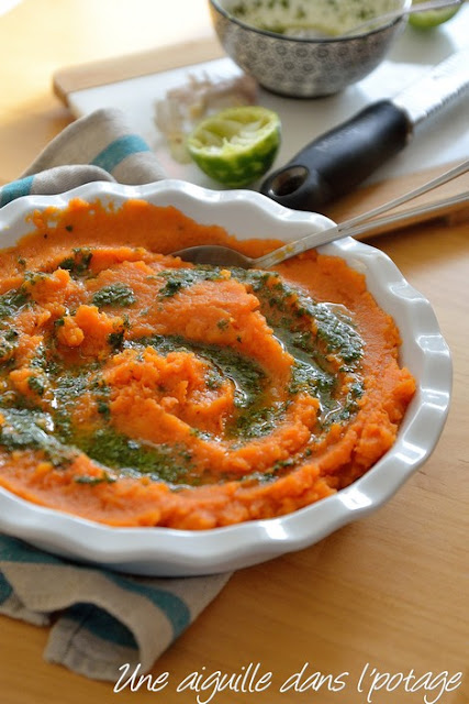 mashed sweet potatoes with lime