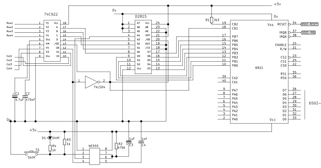 ElectronicAdventures: 6502 Project - Hex Keypad