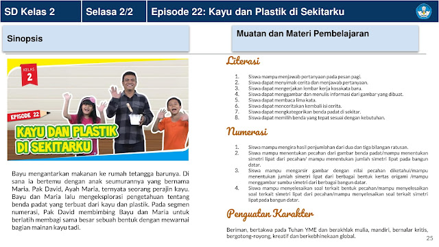 Panduan Belajar Dari Rumah Minggu Ke 5 (BDR) 1 - 5 Januari 2021 Di Televisi Republik Indonesia (TVRI) Untuk Jenjang Pendidikan PAUD Dan Sekolah Dasar (SD)
