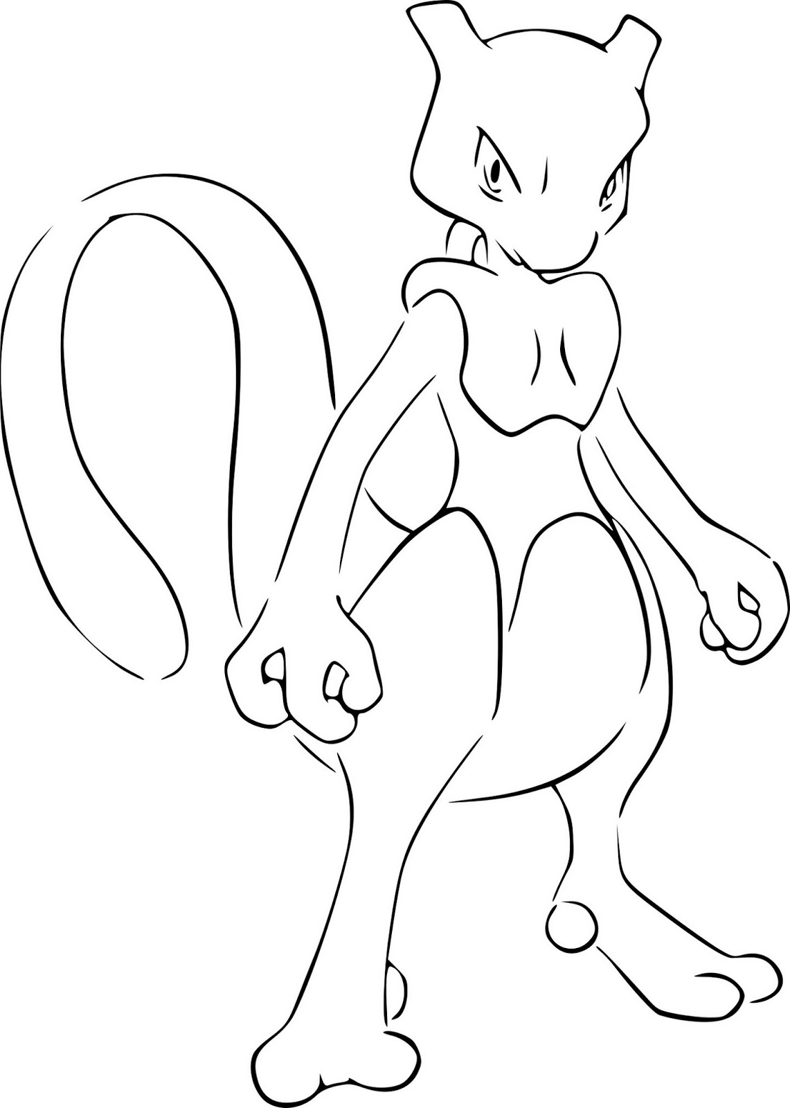 Mewtwo Coloring Pages Printable - Free Pokemon Coloring Pages