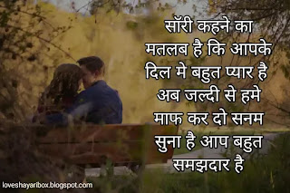 Sorry Quotes For Girlfriend In Hindi