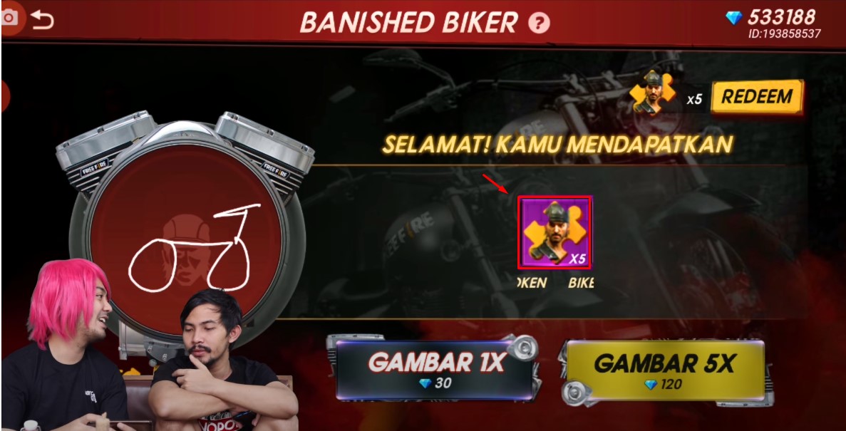 Cara Mendapatkan Bundle Begal Free Fire Bunished Biker Retuwit