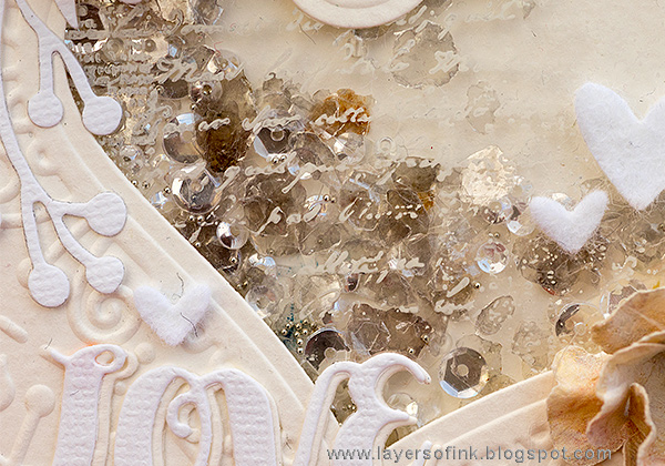 Layers of ink - White and Cream Textured Card by Anna-Karin Evaldsson