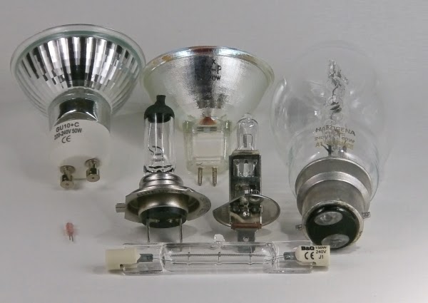 Selection of domestic halogen bulbs