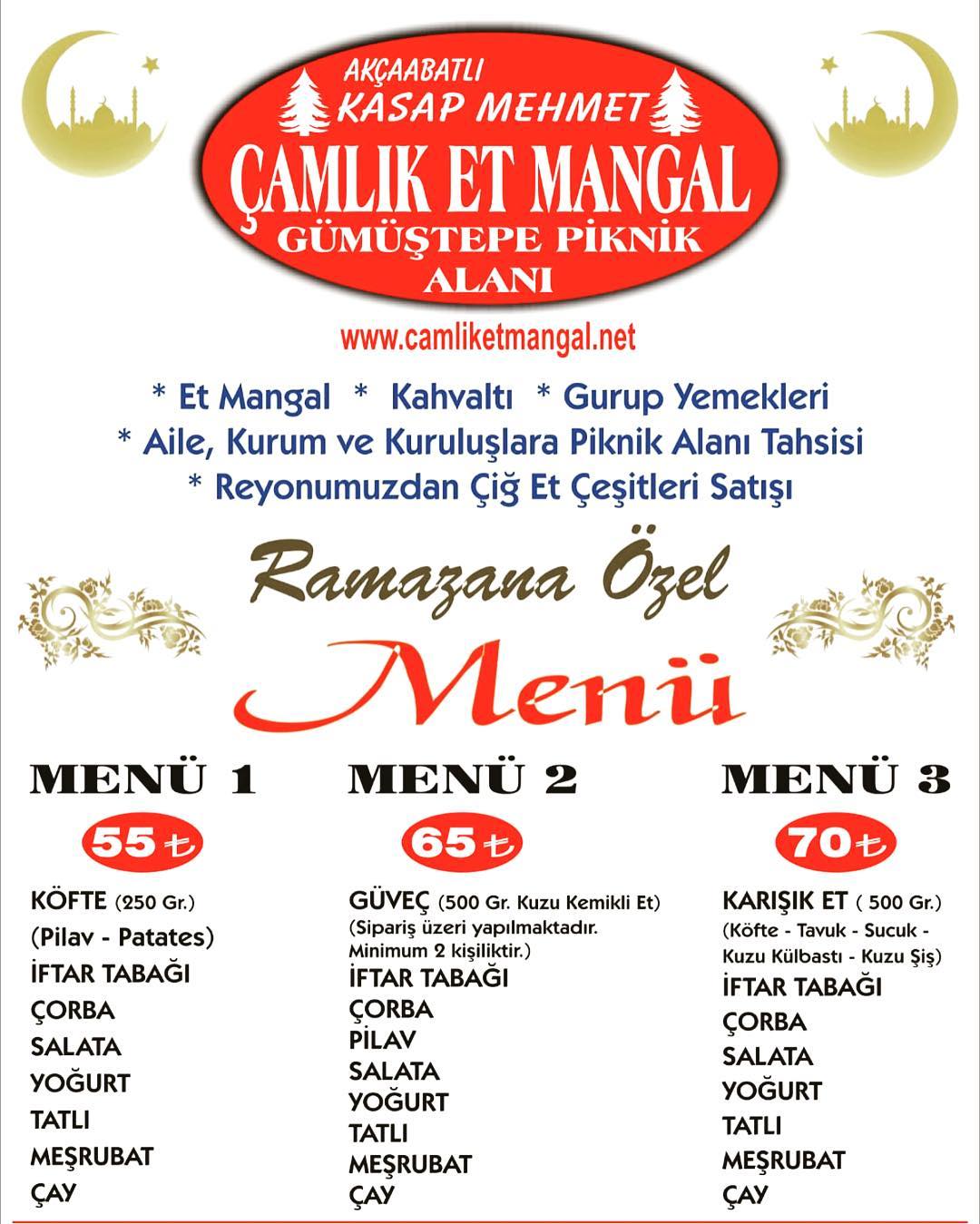 ÇAMLIK ET MANGAL NİLÜFER BURSA İFTAR MENÜLERİ Ne Kadara Yenir?