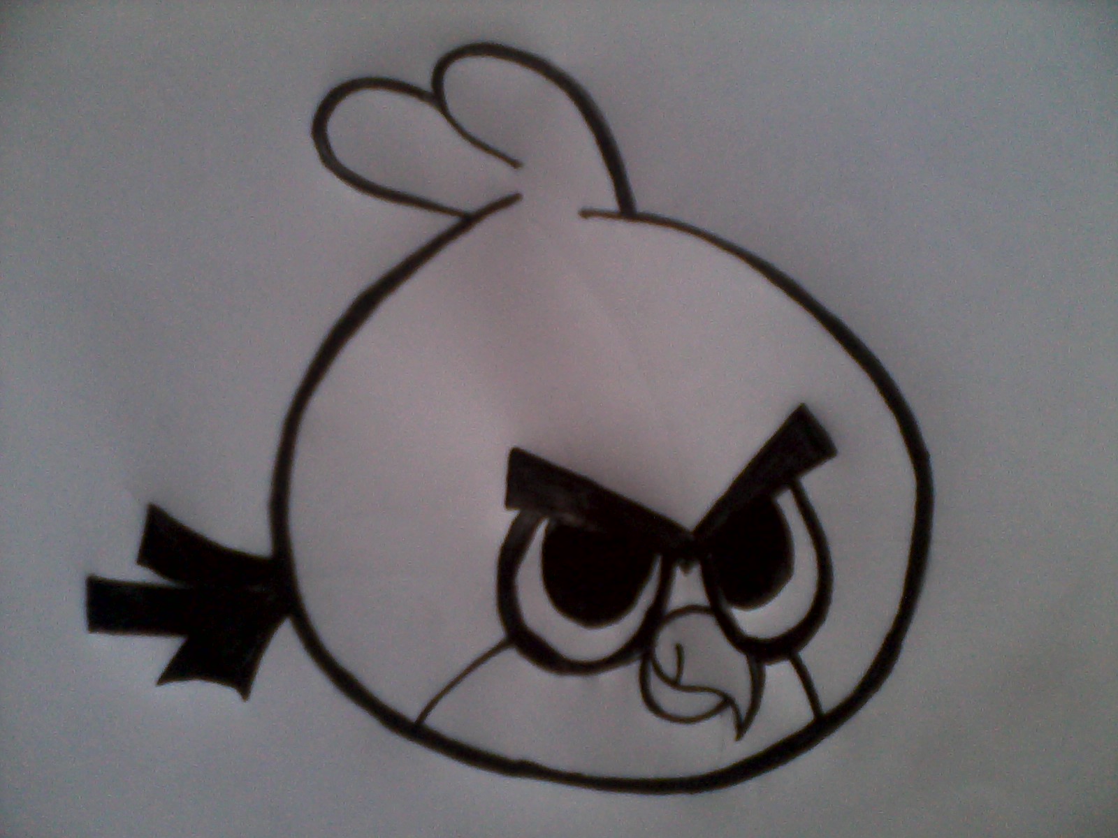 Art of sketches how to draw angry bird in 5 simple steps