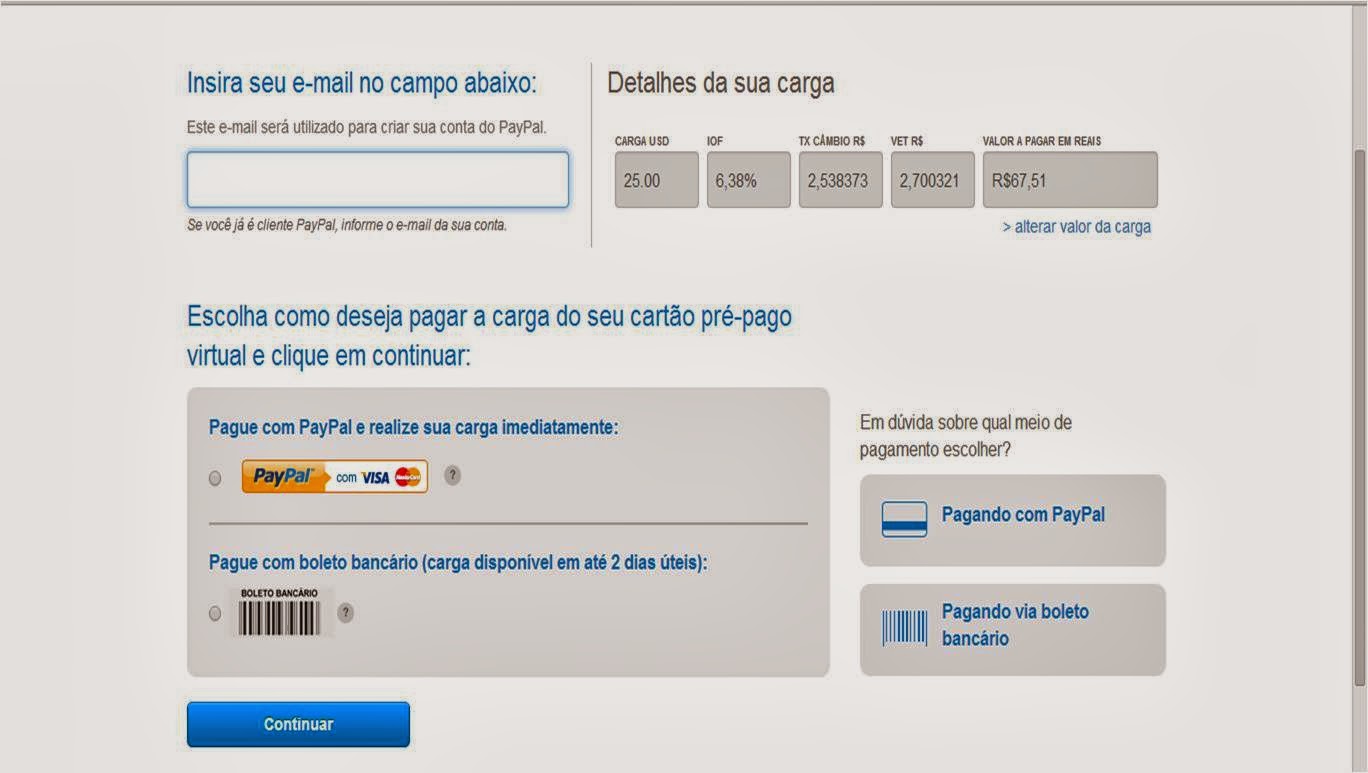Comprar Gastando Menos Cartão prépago do Paypal. Compras no exterior