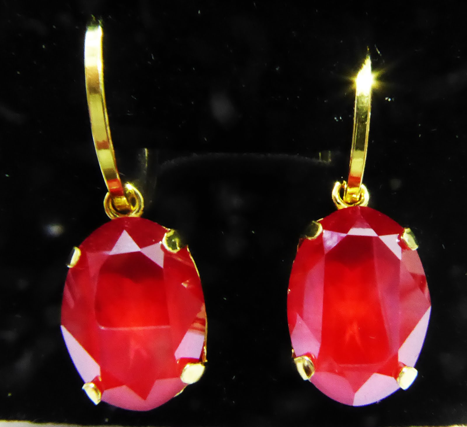 Pendientes oval con cristal Swarovsky