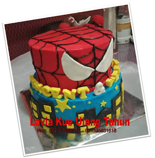 Jual Kue Ulang Tahun Spiderman Diameter 20 Cm Cream Jakarta Barat Stelete Cake Tokopedia