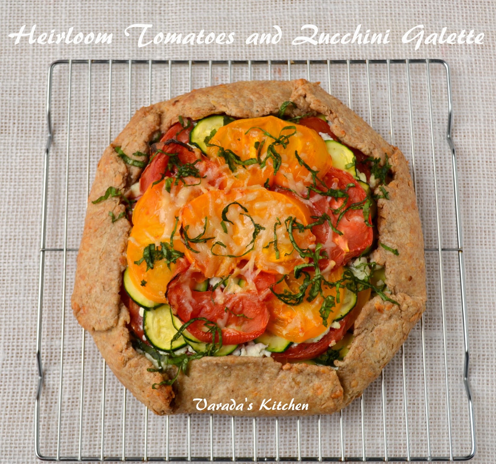 Heirloom Tomato, Zucchini and Goat Cheese Galette