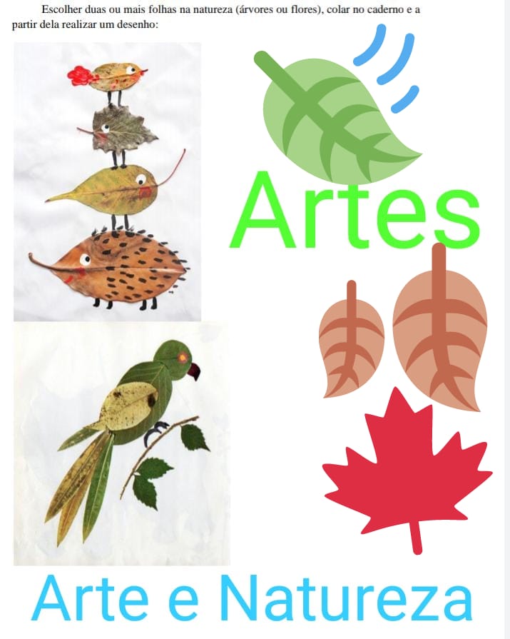 ARTE COM FOLHAS ( 1º e 2ºs ANOS )
