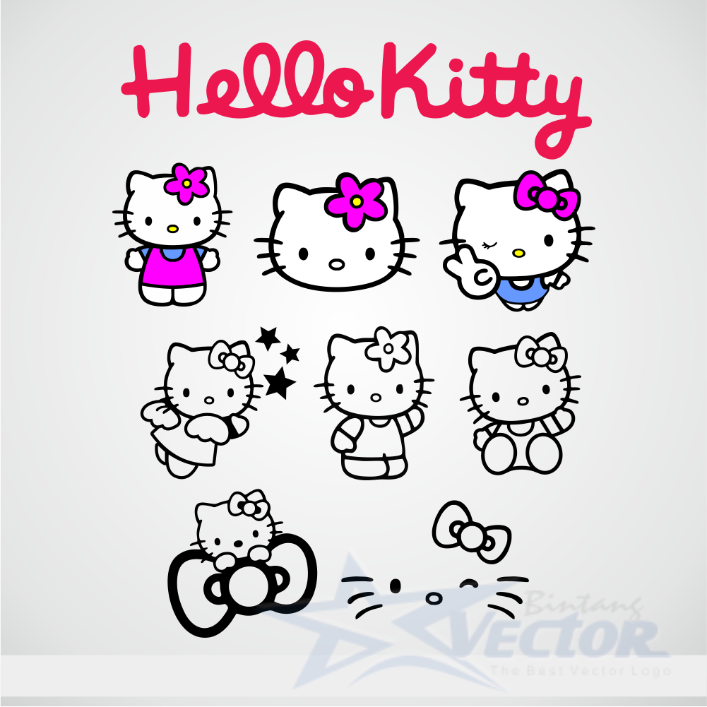 Hello Kitty Logo Vector cdr Download - BintangVector