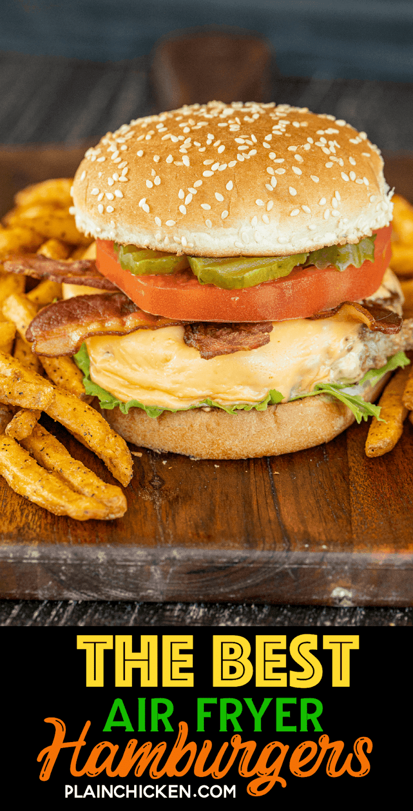 The BEST Air Fryer Burgers Plain Chicken®