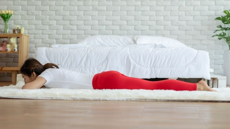 Makarasana/ Crocodile pose Makarasana/ Crocodile pose