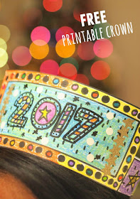 free printable new year's crown- print, color,and fill it in these crowns for a fun kids craft