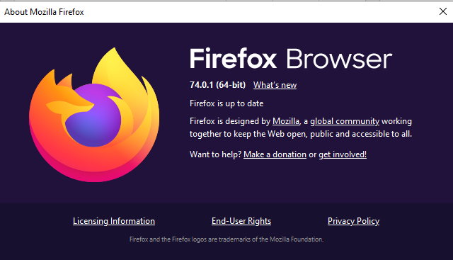 Firefox 74.0.1