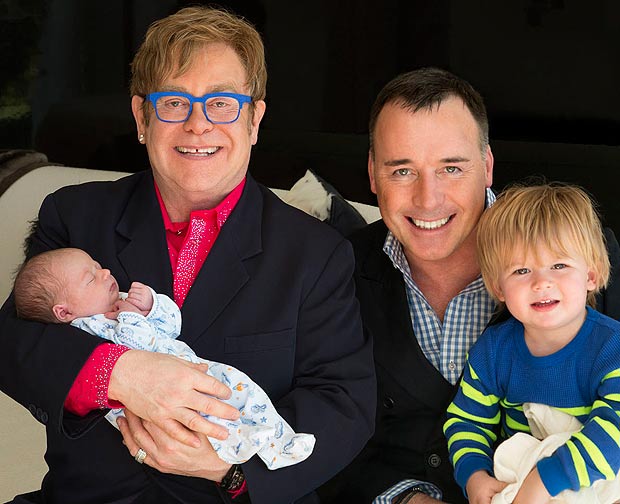 Effiong Eton Elton John and David Furnish show off baby No2