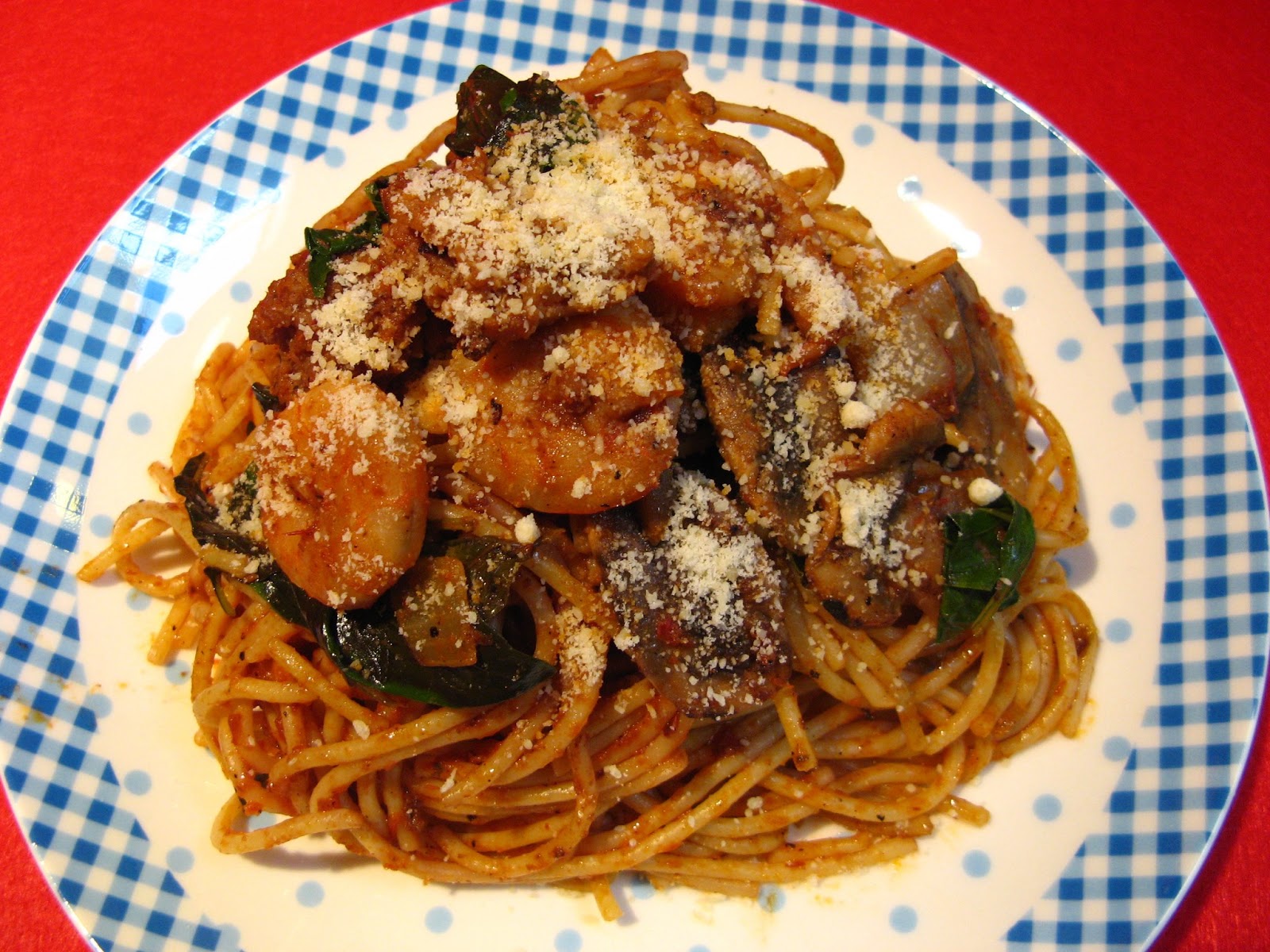 Duck Soup Easy Basil Shrimp and Italian Sausage Pasta