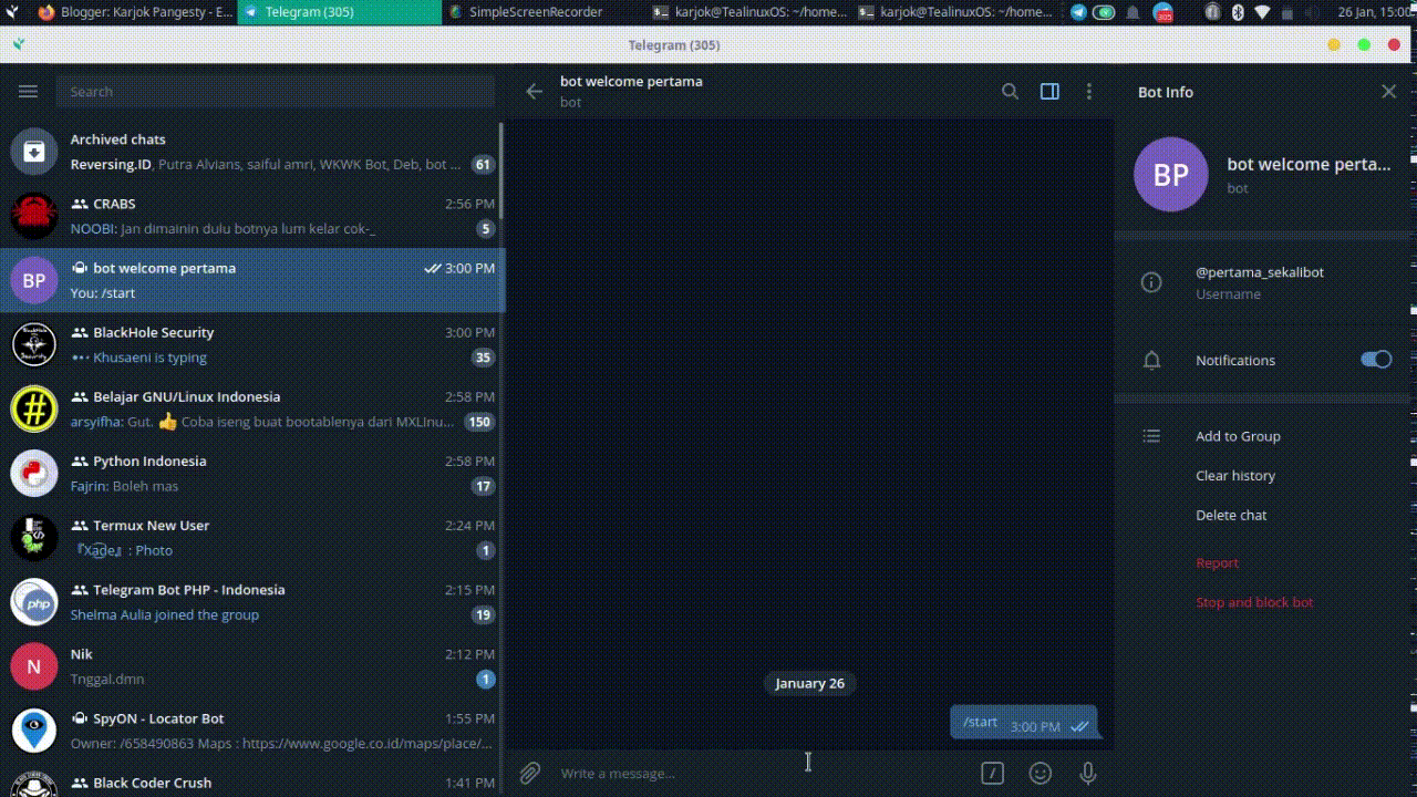 Tutorial Lengkap Membuat Bot Telegram Dengan Flask Python Karjok Pangesty