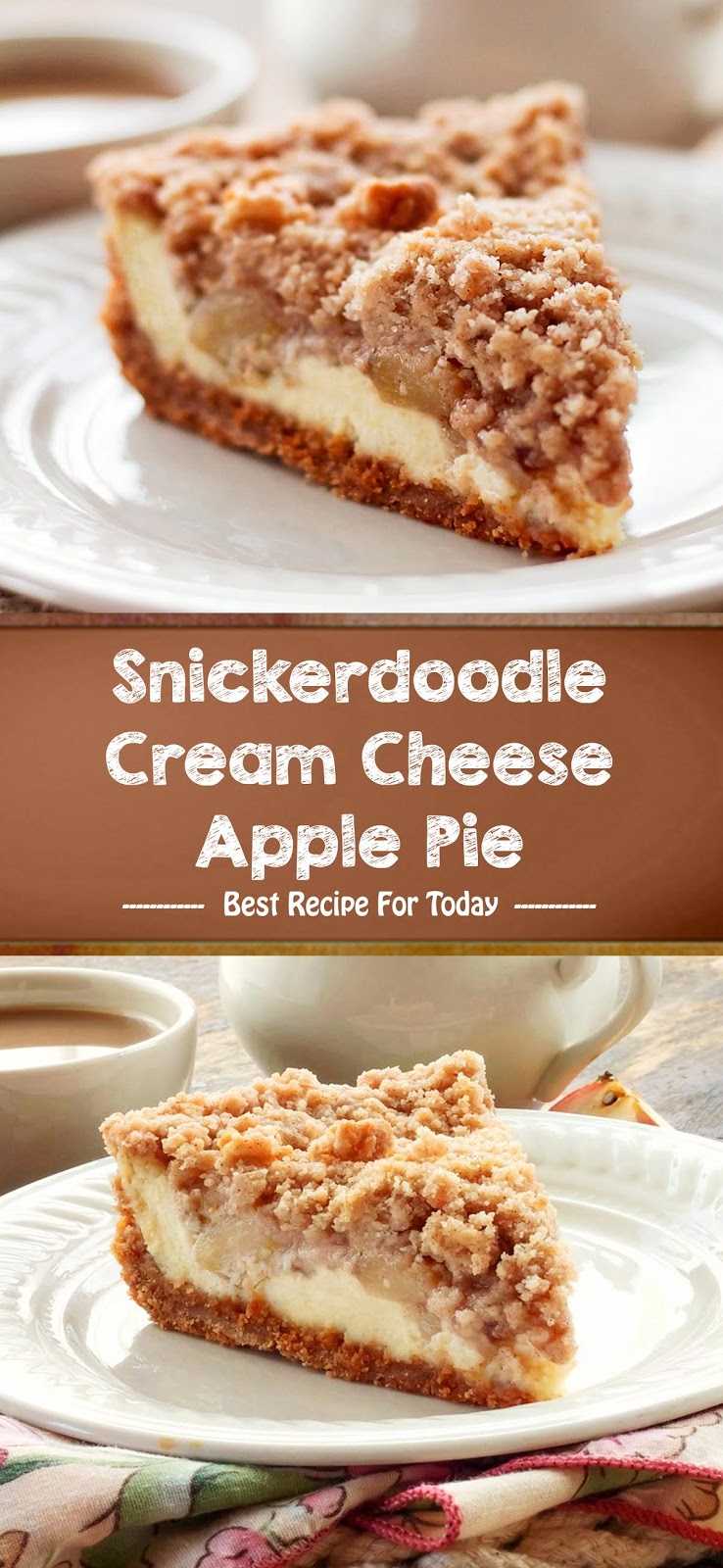 Snickerdoodle Cream Cheese Apple Pie