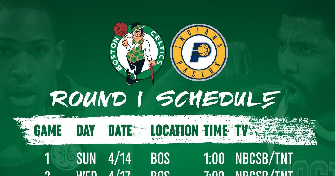 Celtics vs Pacers playoff schedule released