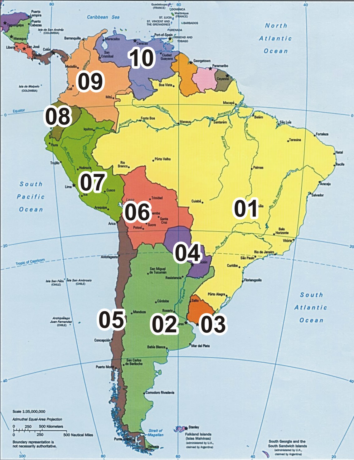 Mapa Politico Da America Mapa America - Am%C3%A9rica Do Sul