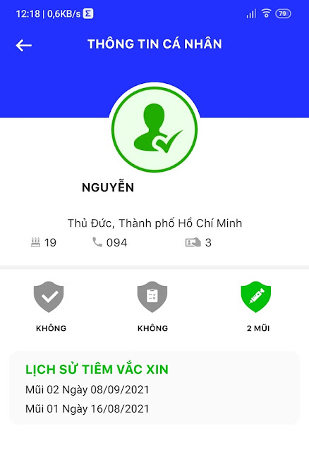 thẻ xanh Covid-19 trên ứng dụng Y Tế HCM 1