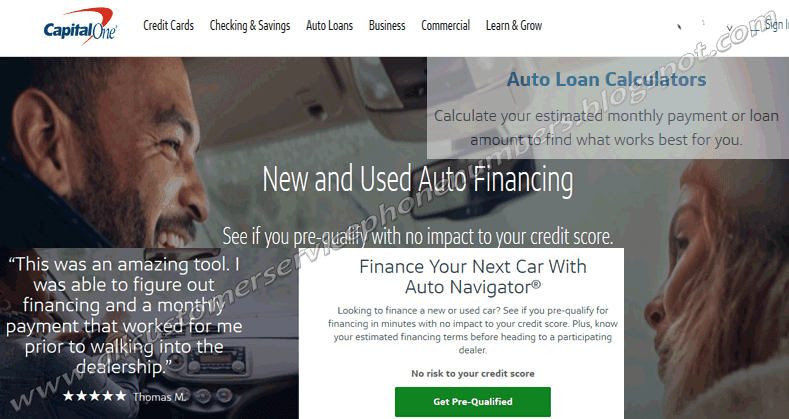 auto finance capital one phone number