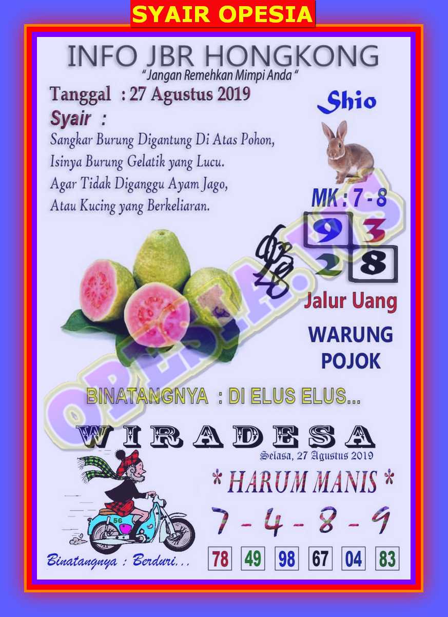 1 New Message Kode Syair Hongkong 27 Agustus 2019 Forum Syair Togel Hongkong Singapura Sydney