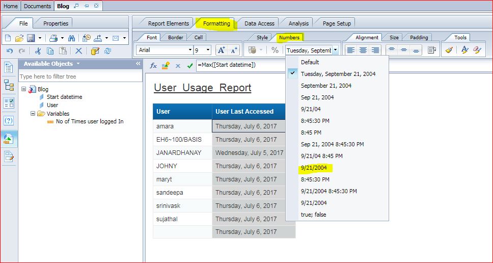SAP BO WEBINTELLIGENCE