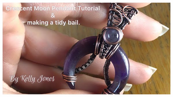 Silver Wire Wrapped Moon Ring