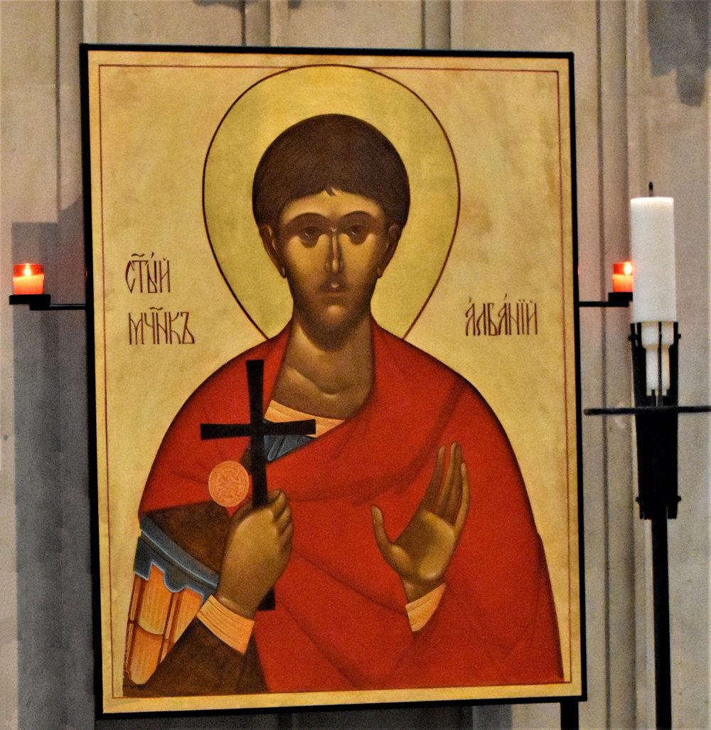 мученик албан британский (веруламский). святой альбан. святой альбан. альбан британский. икона святого мученика максима римского-.