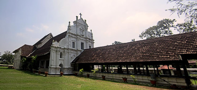 panoramic view of ancient Kerala church