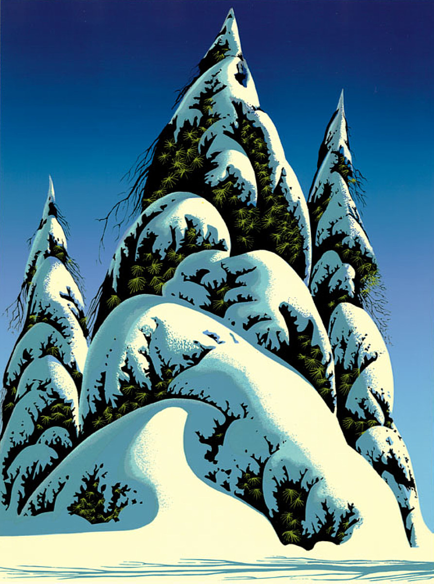 Eyvind Earle Art Gallery: Eyvind Earle Snowscape Views